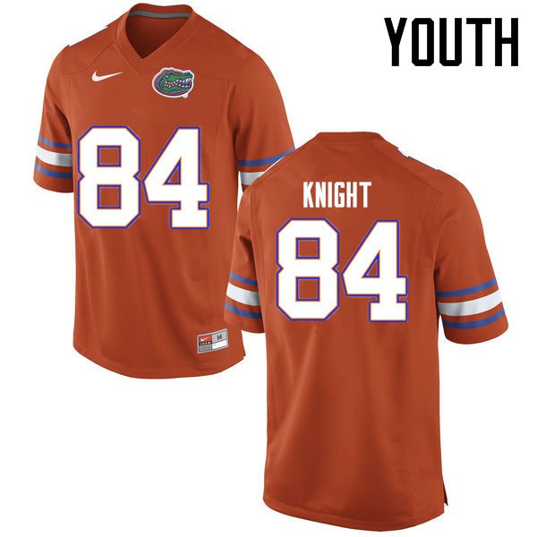 Florida Gators Youth #84 Camrin Knight College Football Jersey Orange